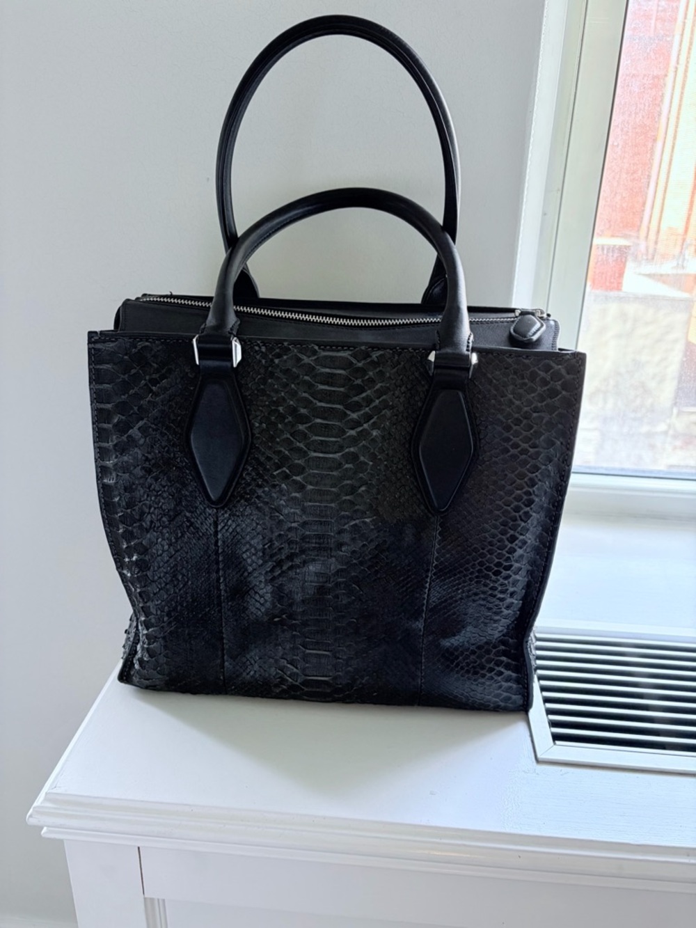 Michael Kors Collection Python Gracie Bag – Black | Made in Italy - Picture 5 of 7